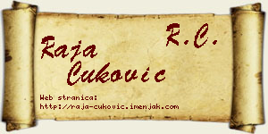 Raja Ćuković vizit kartica